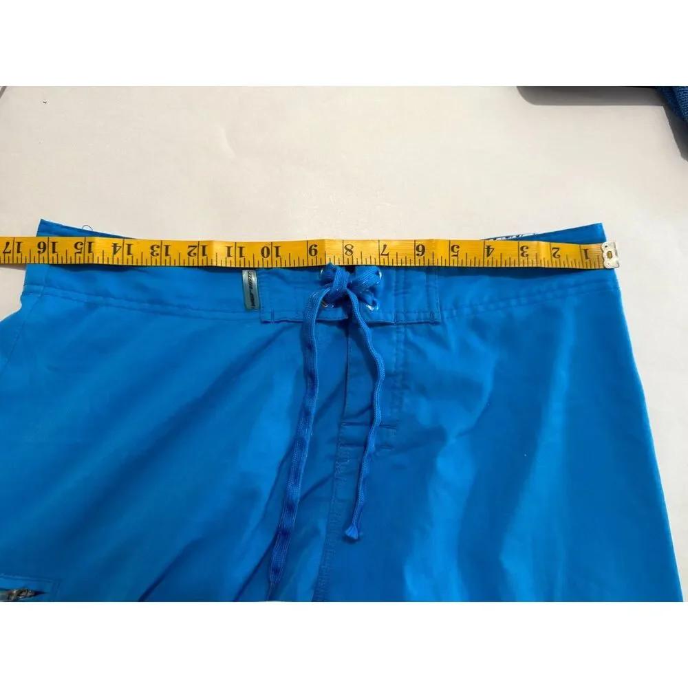 Ron Jon beach board shorts swimwear surf shop summer casual blue men S